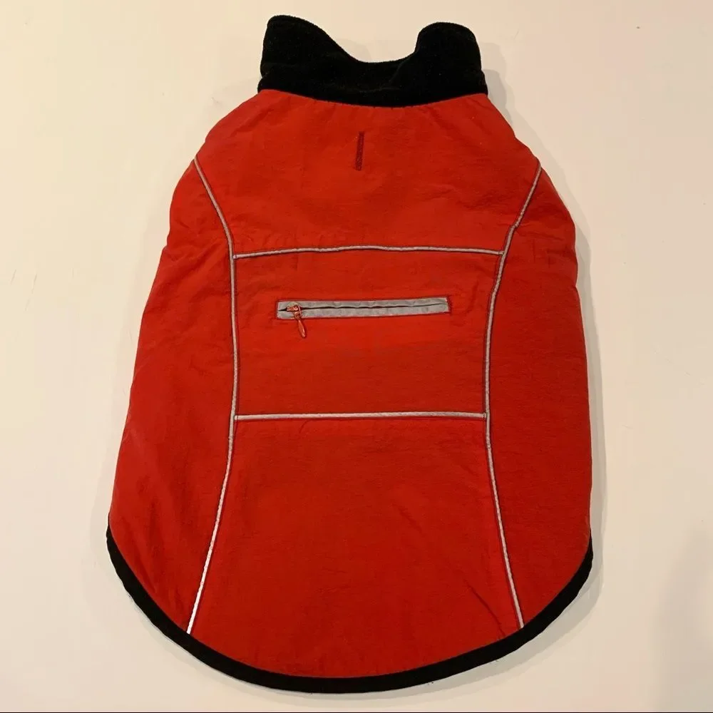 Boots & Barkley Red‎ Fleece Dog Coat L